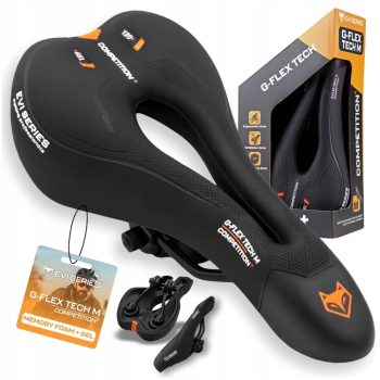 Siodełko rowerowe żelowe wygodne miękkie antywstrząsowe MTB M - Outlet